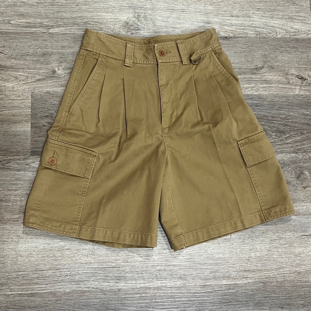 Madewell Dark Khaki Chino Women’s Cargo Shorts Size 00 New With Tags